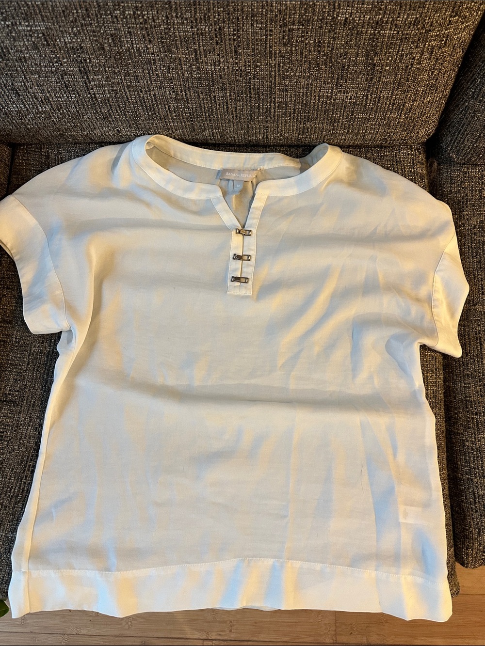 Short Sleeve Cream Top